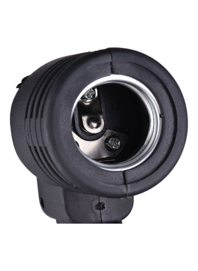 NIBEMINENT - E27 Bulb Holder Socket Flash Swivel Bracket Black - Image 1