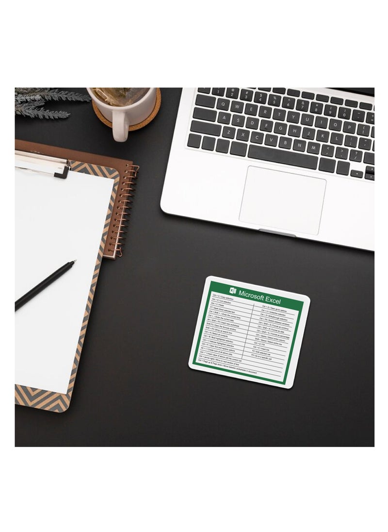 PRINTSHOP4ME - Excel Shortcut Printed Mousepad - Gift for Accountant - Employees - Dad - Coworkers - Colleagues - Friends and Family - Mousepad for Printed Excel Cheat Sheet - Image 1