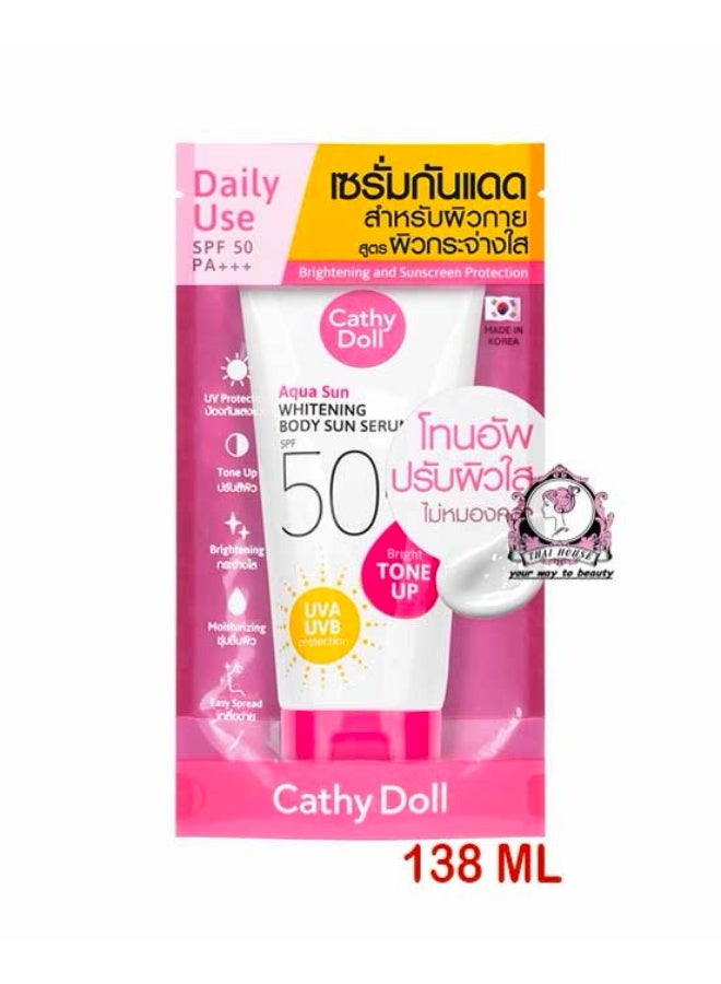 كاثي دول سيروم "أكوا صن" لتفتيح الجسم والحماية من الشمس (SPF50/PA+++) - 138 مل - Image 2