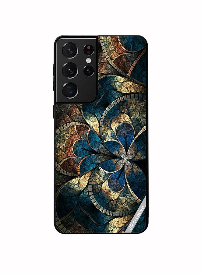 VR CREATIVE Protective Case Cover For Samsung Galaxy S21 Ultra 5G Mandala Abstract Design Multicolour - Image 1