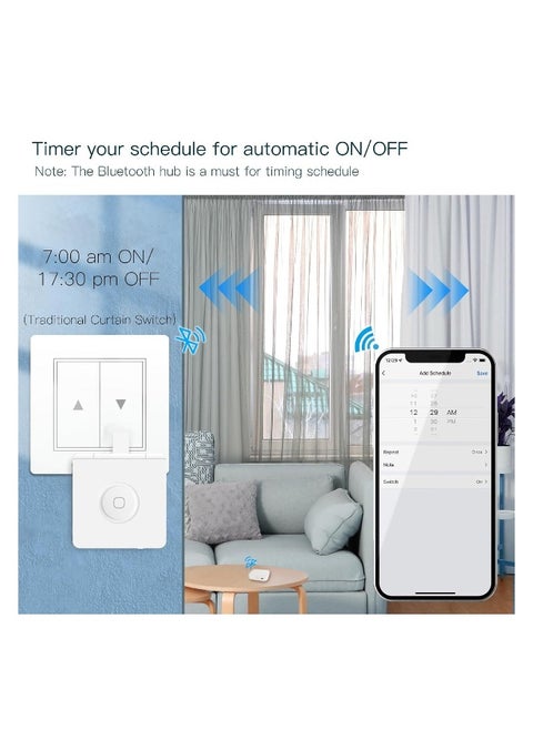 زر ذكي Fingerbot Plus، ترقية مع التحكم باللمس، بدون أسلاك، يعمل مع تطبيق Smart Life، أضف محور Bluetooth Tuya ليكون متوافقًا مع Alexa و Google Home والتحكم بالتوقيت.