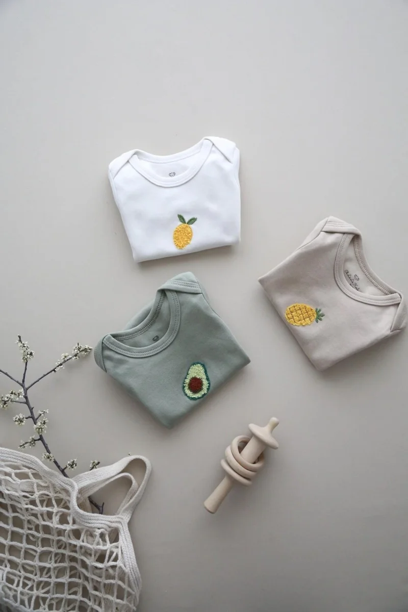 Ohlala Koala 3-Piece Embroidered Snap Badi - Zıbın Model 3