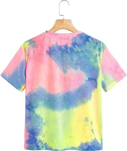 JUNEBERRY® Cotton Blend Tie-Dye Round Neck Half Sleeve Regular Fit Printed T-Shirt for Women & Girls Multicolour - Image 2