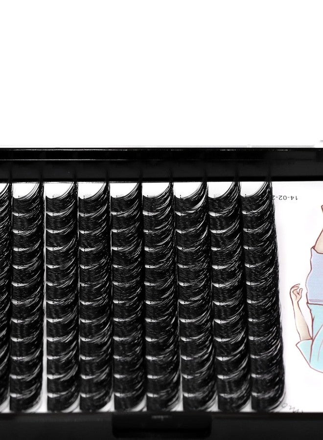 Dedila Large Tray-Grafted Wide Stem Individual False Eyelashes Thick Base 120 Clusters D Curl Natural Long Volume Eye Lashes Extensions Dramatic Look 8-20mm Available (18mm) - Image 4