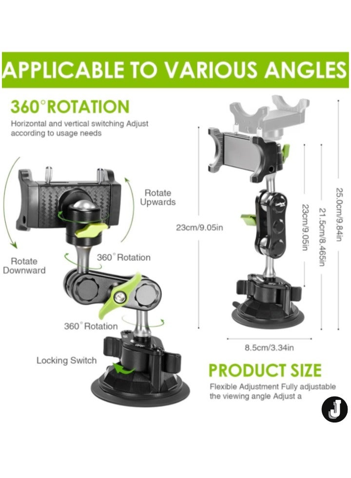 JAJEEK "360° Rotating Suction Cup Car Phone Holder – Adjustable Mount for Secure Grip" - Image 5