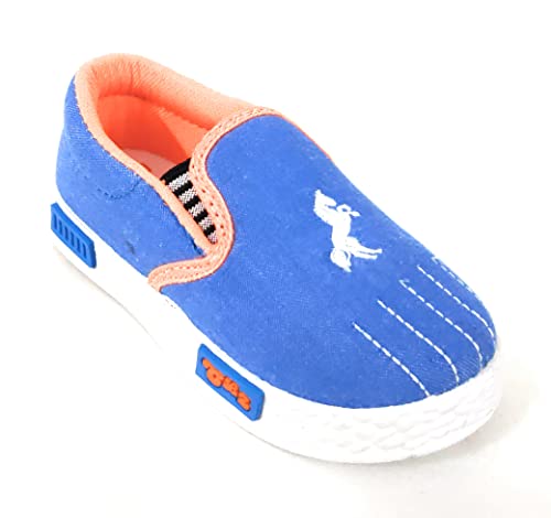 Coolz Kids Unisex Casual Shoes Pogo-1 for 1-4 Years Boys and Girls (Blue-Orange, 2_Point_5_Years) - Image 1
