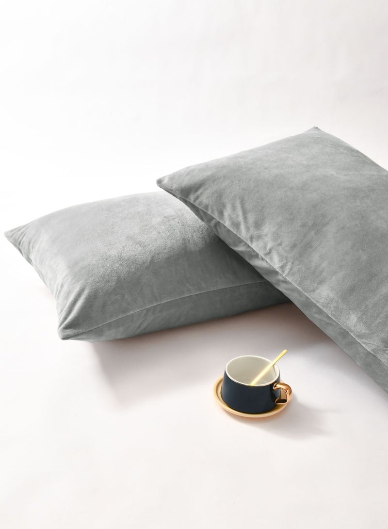 Master Home Textile Velvet Fitted Sheet Set, Queen Size - 3PCS,Fits 160 x 200 cm Bed, Soft & Cozy - Image 4