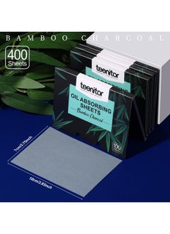 Teenitor Teenitor 400 Counts Oil Blotting Papers for Face, Bamboo Charcoal Oil Absorbing Sheets for Oily Skin, Oil Blotting Sheets for Face, Oil Absorbent Pads Blotter Paper, Oil Face Wipes Large 10cmx7cm  - Image 2