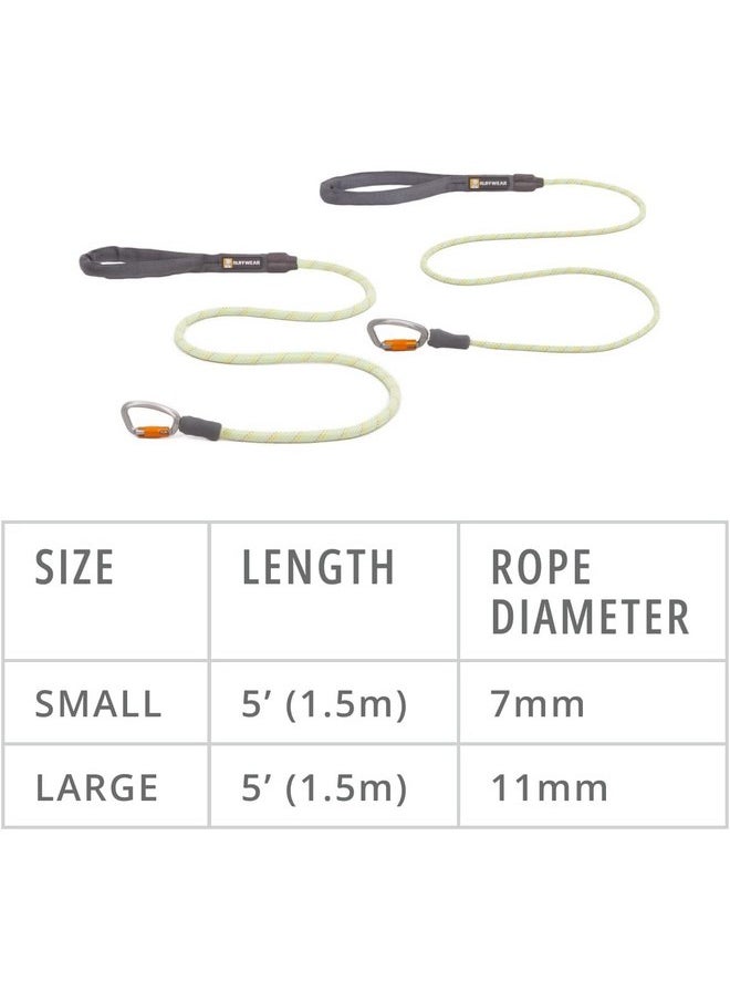 RUFFWEAR Ruffwear, Knot-a-Leash, Reflective Rope Dog Leash with Swiveling Carabiner, Moss Green, Large  - Image 2