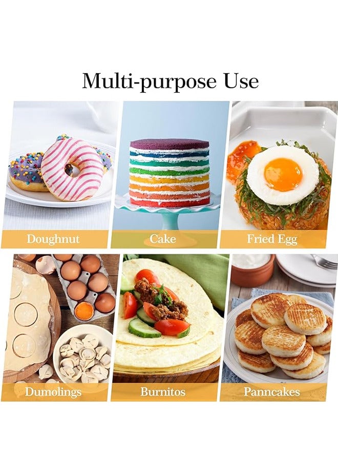 11 قطعة فضية من الفولاذ المقاوم للصدأ Cookie تخرج دائرة عجينة قطع مجموعة - Image 2