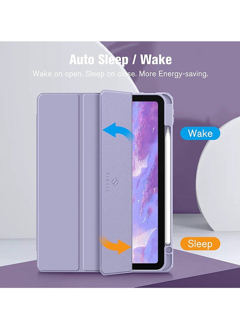 عام حالة صدمات مضادة لأيباد ميني 7 (A17 Pro) 2024 مع حامل قلم مدمج، متوافقة مع أيباد ميني 7، حالة شفافة شفافة. - Image 3