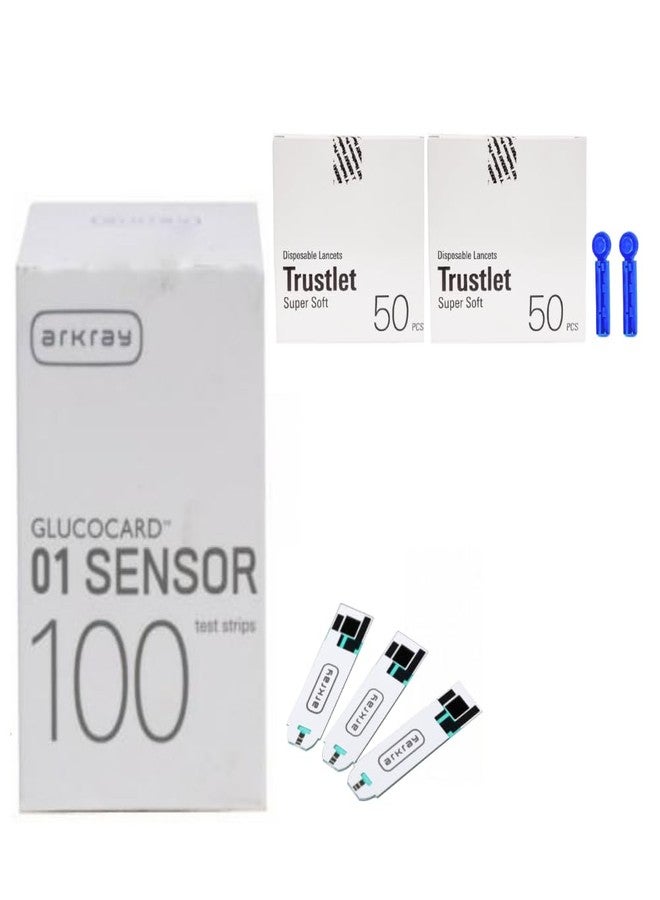 ARKRAY Glucocard 01 Mini 100 Strips with 100 Lancets - Image 1