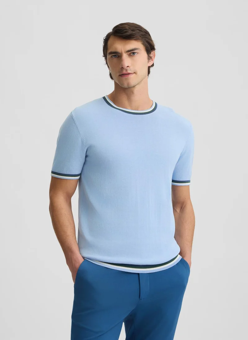 ليو جو Men_x001A_S Light Blue T-Shirt