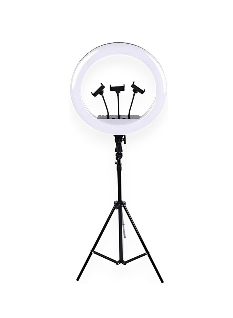 72W LED Ring Light with 3 Color Modes – Dimmable Lighting for YouTube, TikTok, Makeup & Photography (NP-21 + Stand) - Image 1