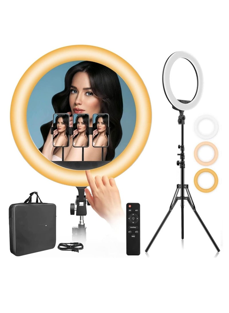 72W LED Ring Light with 3 Color Modes – Dimmable Lighting for YouTube, TikTok, Makeup & Photography (NP-21 + Stand) - Image 2