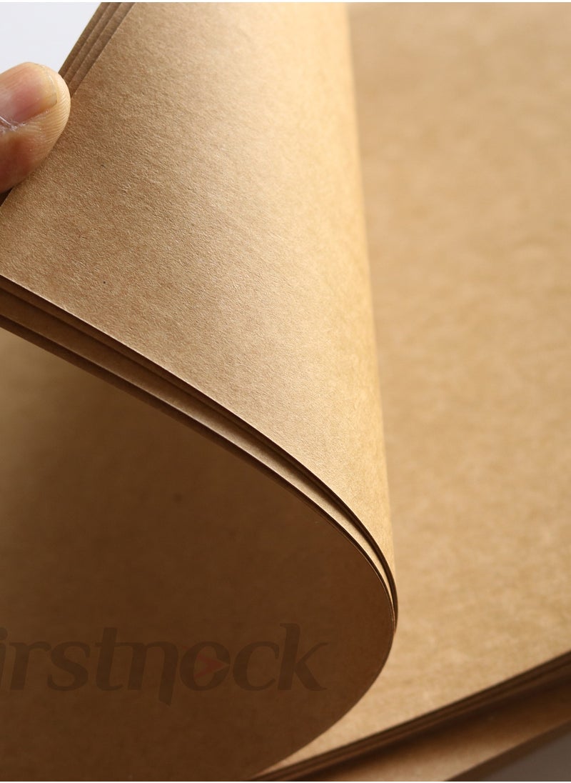 firstnock - 400GSM Kraft Paper A4 Heavy Thick Brown Card Paper, Craft Making Card Print Paper, Thicker Paper 50 Sheets - Image 1