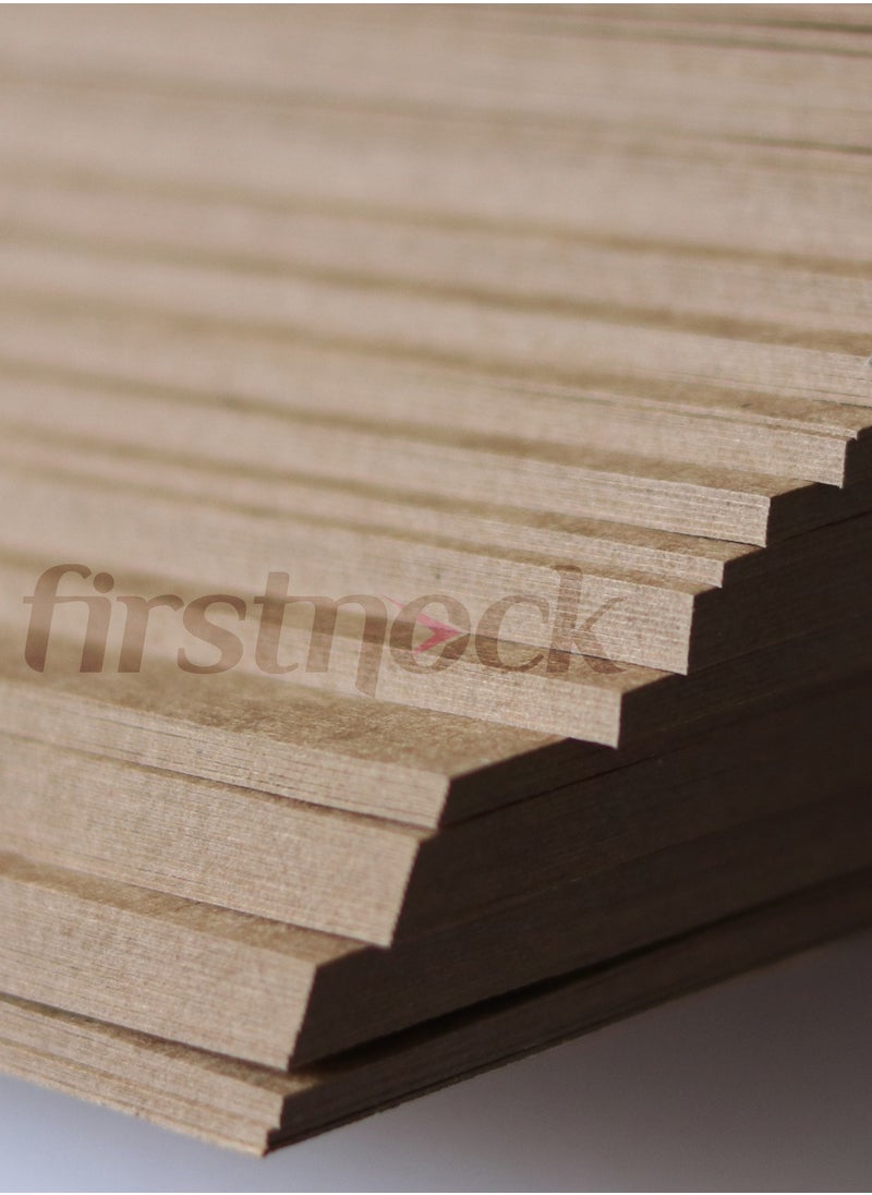 firstnock - 400GSM Kraft Paper A4 Heavy Thick Brown Card Paper, Craft Making Card Print Paper, Thicker Paper 50 Sheets - Image 1