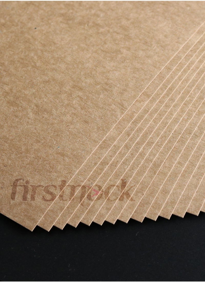 firstnock - 400GSM Kraft Paper A4 Heavy Thick Brown Card Paper, Craft Making Card Print Paper, Thicker Paper 50 Sheets - Image 1