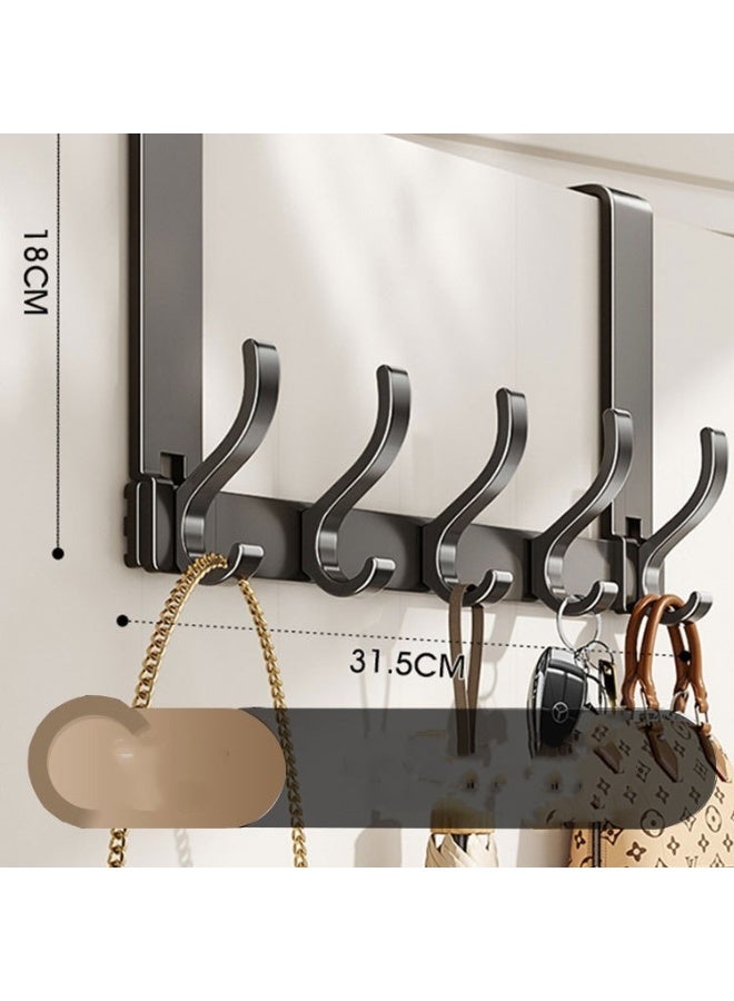 JAKTK Over Door Hook Hanger, Heavy Duty over Door Hanger Rust Resistant - 10Hooks, Space Saving over Door Organizer Rack for Hanging Coat, Towel, Bag, Robe, (Black) - Image 5