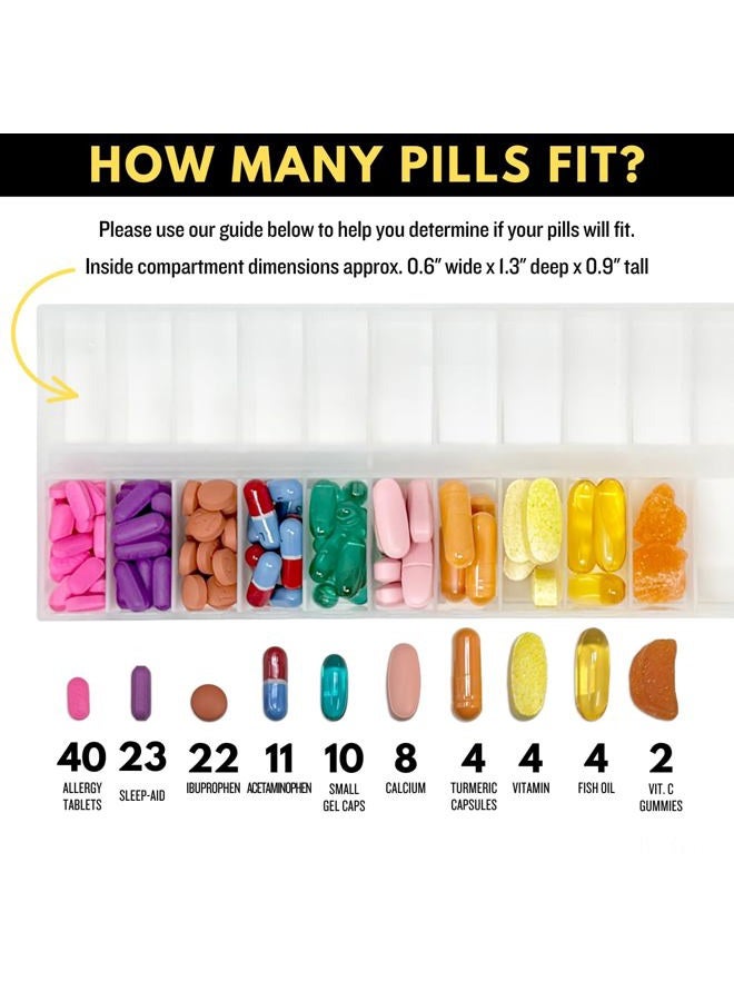 pill thing Twice-a-Day Monthly Large Organizer Set - AM /PM Medication Organizer for The Entire Month Box Set Contains 2 Organizers for 1 Month. *New Stay-Tight LIDS. BPA Free - Image 3