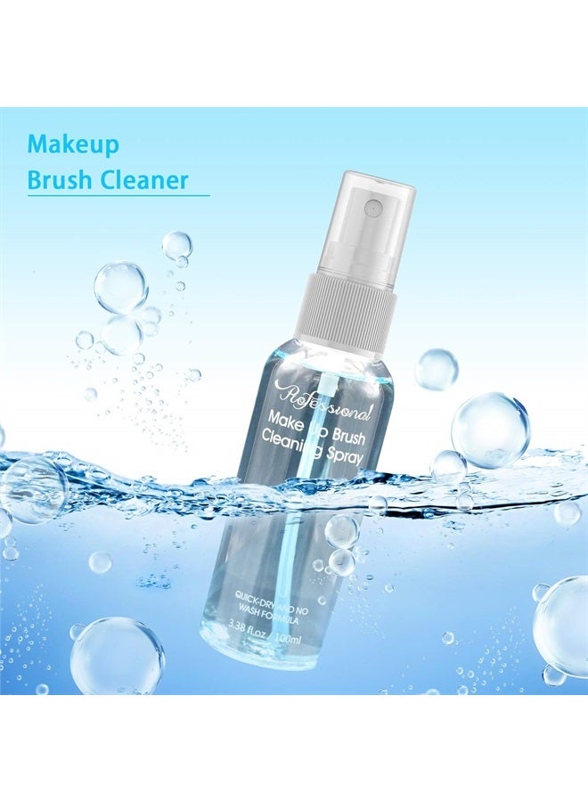 Felico Makeup Brush Cleaner, No-washing Quick Drying Deep Cleaning Spray Ideal for Makeup Brushes Sponges Gifts for Women Girls 3.38 oz - Image 3