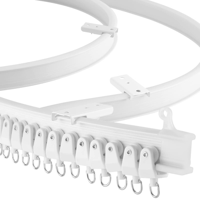 Z-Color Alloy Plastic Windows and Balcony Curtain Track Soft Curved Track Curved Track Rail Slide Rail Accessories (2 Meters) - Image 1