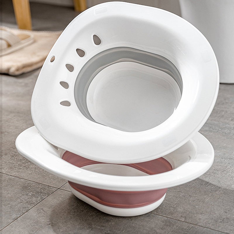Sitz Bath Toilet Seat Collapsible Seat Sitz Foldable Squat Sitz Bath Reusable Toilet Sitz Bath Tub Hip Basin for Elderly Postpartum Care Wounds Hemorrhoids - Image 5