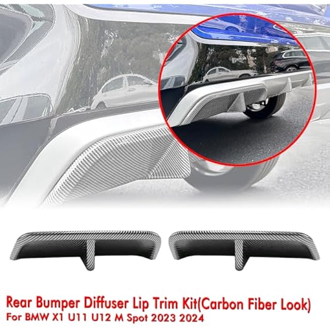 AUSMILA Rear Bumper Diffuser Lip Cover For BMW X1 U11 U12 M Sport 06.2023-2024 - Image 5