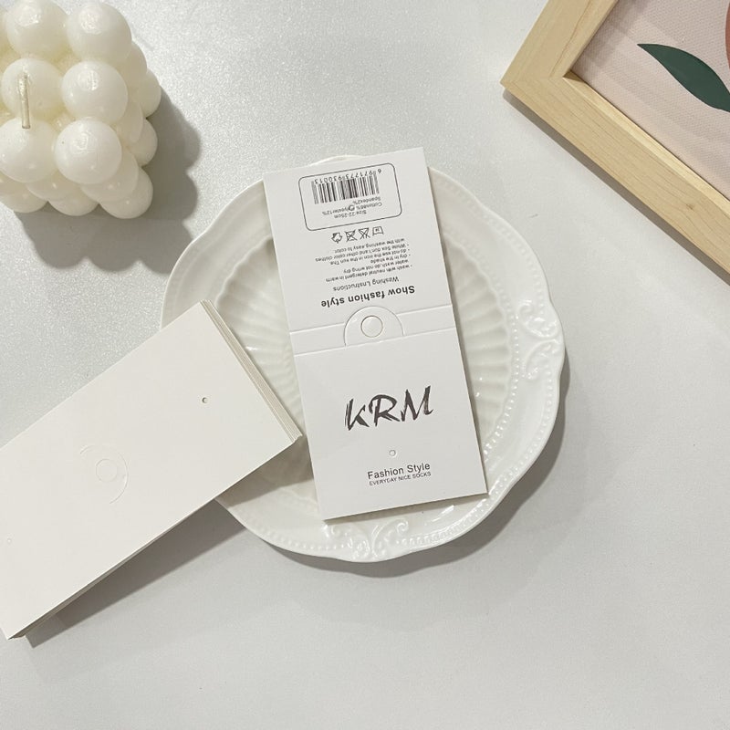 Unisex Socks with Card Tag Label Card
