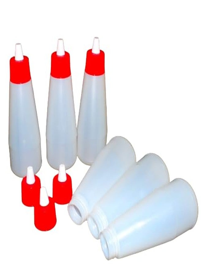 Trendmad Plastic Food Grade Sauce Bottle Vinegar Oil Ketchup Cruet Bottles (400 ML, White color, Pack of 3) - Image 3