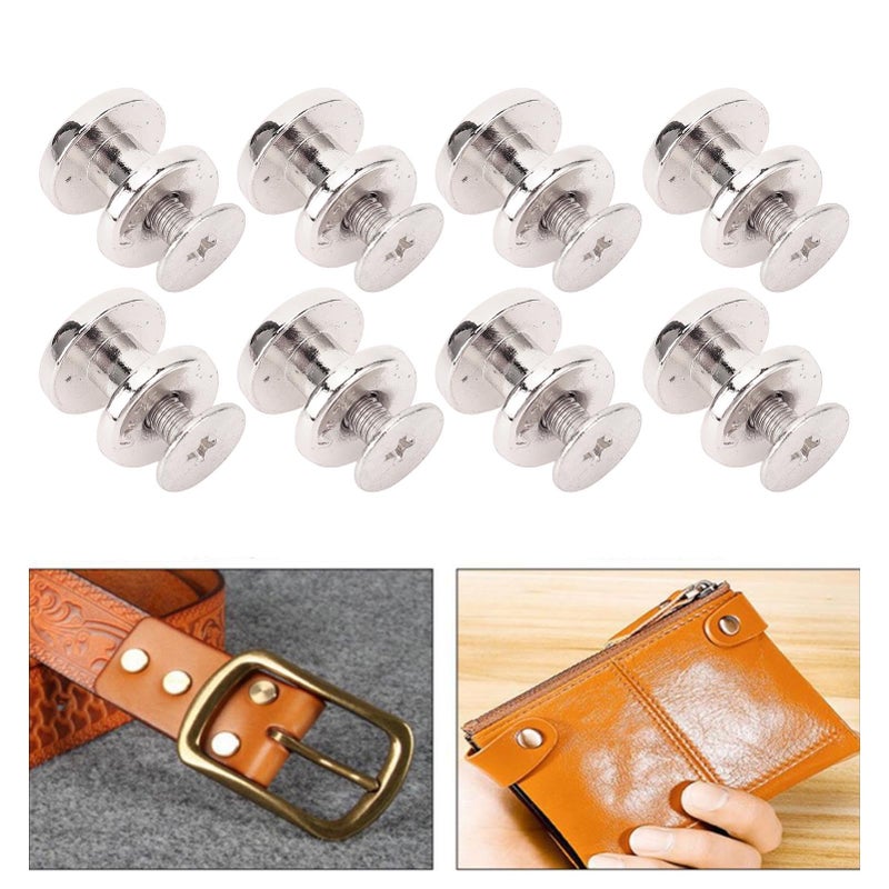 50 Pcs Silver Zinc Alloy Screw Back Rivets 10mm Decorative Studs For Bags Shoes Belts Jackets - Image 3