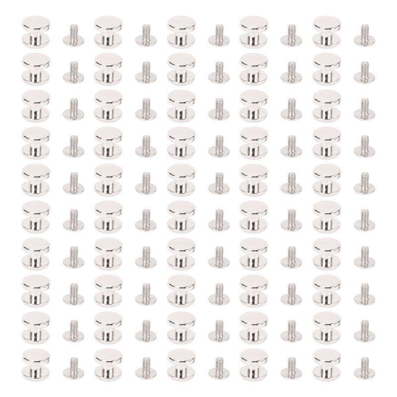 50 Pcs Silver Zinc Alloy Screw Back Rivets 10mm Decorative Studs For Bags Shoes Belts Jackets - Image 2