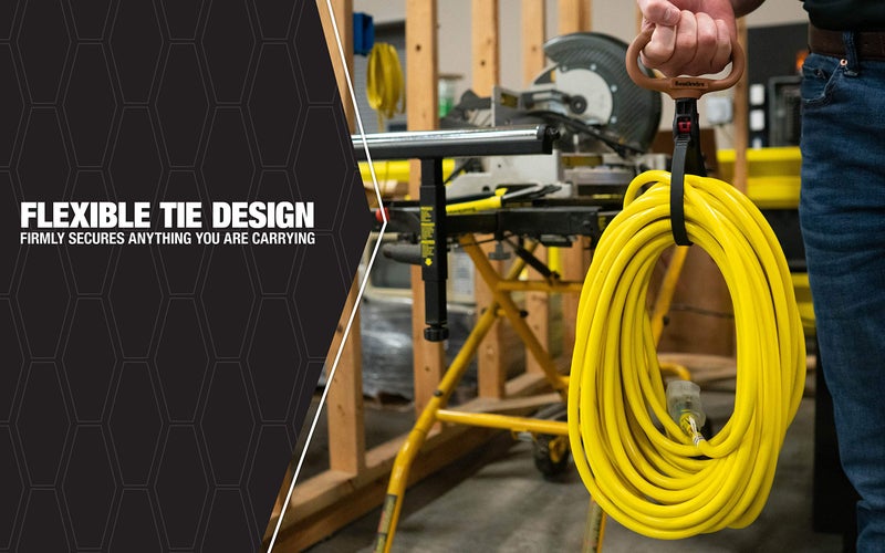 ساوث واير Southwire Clpt04 ربطة عنق بمشبك عالي التحمل قابل للتعديل مقاس 10.16 سم مع مقبض دوار؛ كابل بسحاب قابل لإعادة الاستخدام؛ بني - Image 4