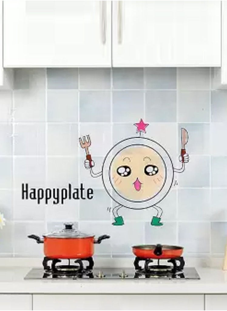 AIWANTO Happy Plate Wall Decals Vinyl Kitchen Removable Art Stickers Sign Decor  - Image 4