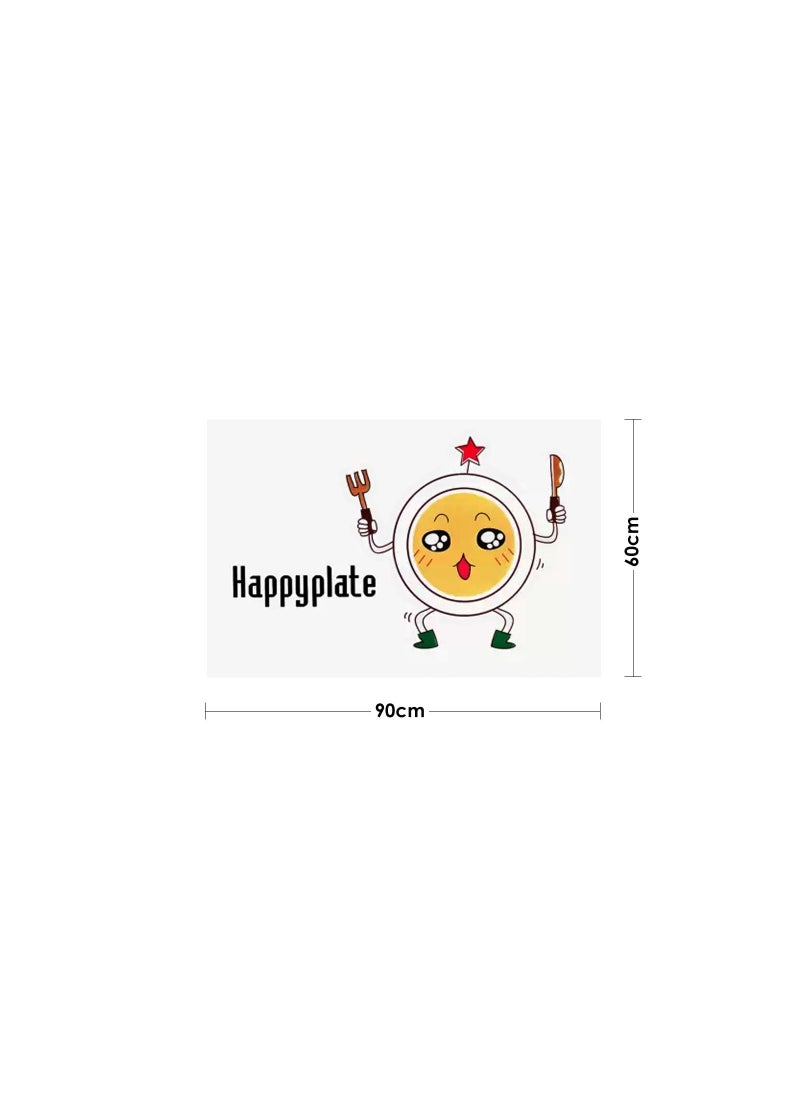 AIWANTO Happy Plate Wall Decals Vinyl Kitchen Removable Art Stickers Sign Decor  - Image 2