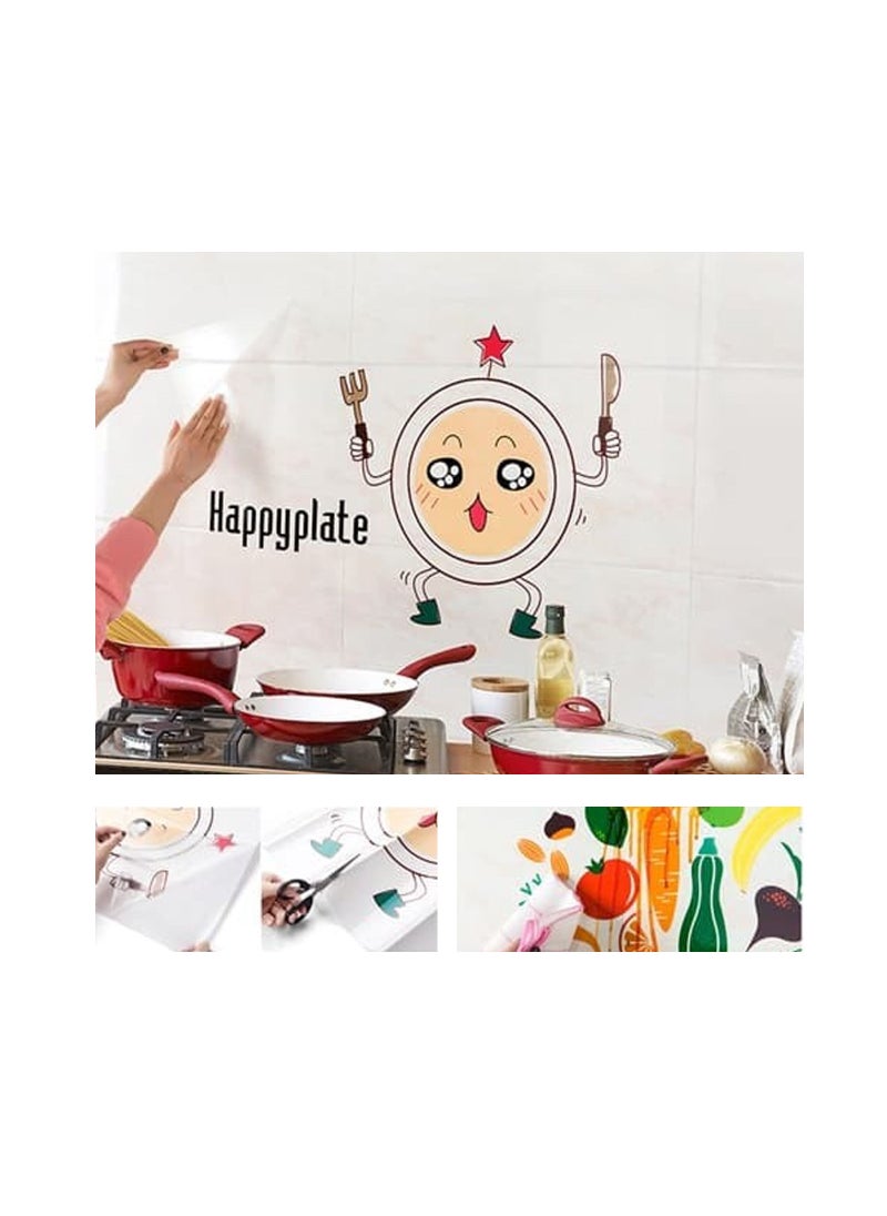 AIWANTO Happy Plate Wall Decals Vinyl Kitchen Removable Art Stickers Sign Decor  - Image 3