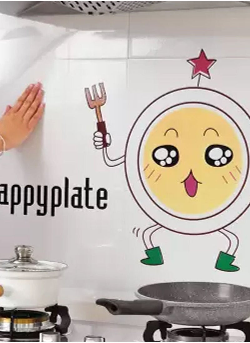 AIWANTO Happy Plate Wall Decals Vinyl Kitchen Removable Art Stickers Sign Decor  - Image 5