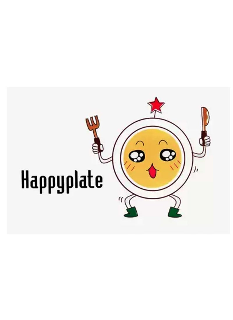 AIWANTO Happy Plate Wall Decals Vinyl Kitchen Removable Art Stickers Sign Decor  - Image 1
