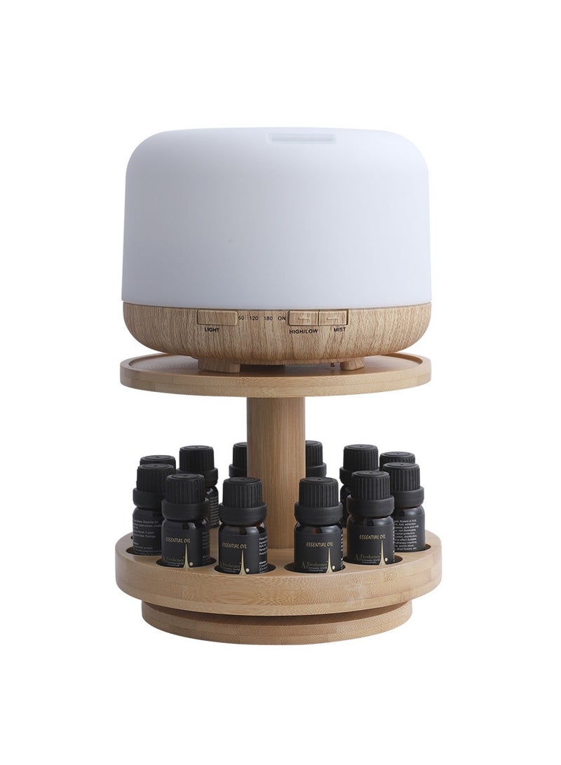 general Double-Layer Essential Oil Organizer - Storage Shelf for Diffuser & Oil Bottles Easy Assembly for Vanity Counter - Image 3