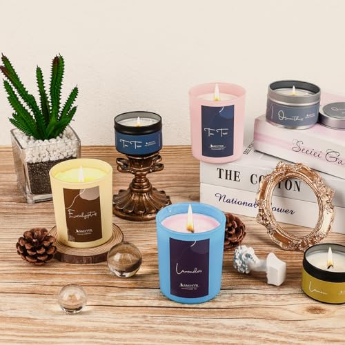 SAEUYVB Candle Making Kit - DIY Starter Soy Candle Making Supplies/Kit - Soy Wax, 10 Jars & Tins, 10 Pleasant Scents, Color Dyes & More，Perfect Candle Making Kit for Adults - Image 4