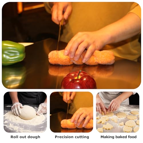 OTAVILEM Cutting Board for Kitchen, Food Grade Stainless Steel Cutting Board with Lip, Metal Chopping Board for Meat, Fruits, Vegetables, Bread, and Baking (60 x 40cm/23.6 x 15.7 in) - Image 5