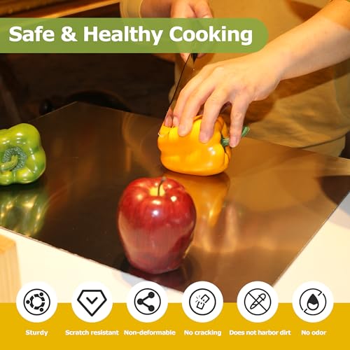 OTAVILEM Cutting Board for Kitchen, Food Grade Stainless Steel Cutting Board with Lip, Metal Chopping Board for Meat, Fruits, Vegetables, Bread, and Baking (60 x 40cm/23.6 x 15.7 in) - Image 2