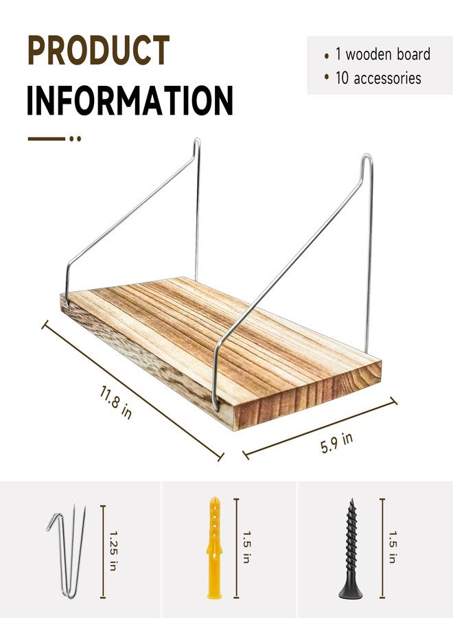 Philbinden Fabric Wall Cubicle Shelf with Hooks,Floating Shelves Wall Mounted for Work Decor, 11.8'Wood Storage Display Shelf for Bedroom Office, no Drill Shelf - Image 2