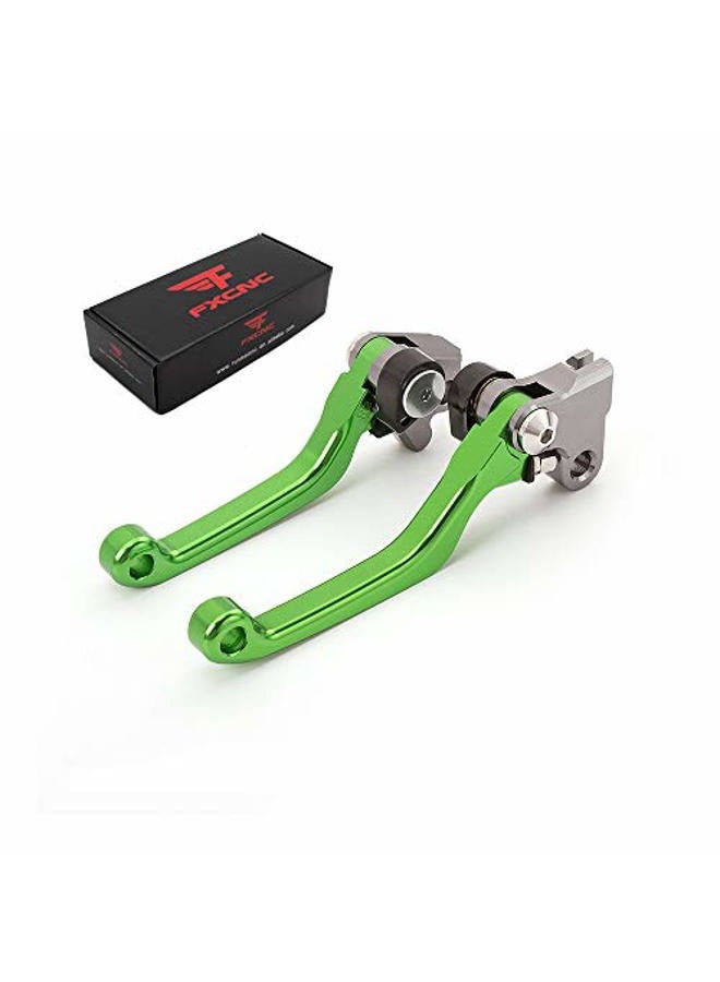 FXCNC Aluminum Dirt Bike Pivot Brake Clutch Levers Compatible with KLX140 2008-2020, KLX140L 2008-2020, KLX140G 2017-2020 - Image 1