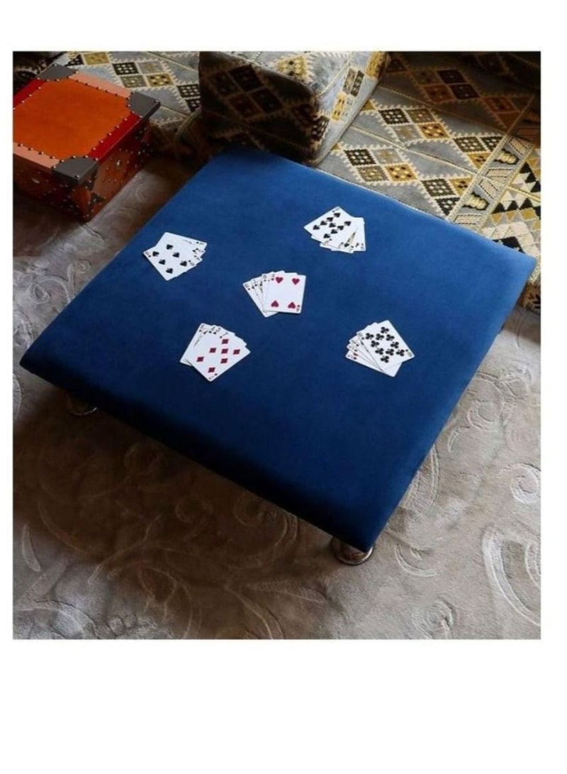 طاولة بلوت اقتصادية أزرق 60/60/18 سم - Image 3