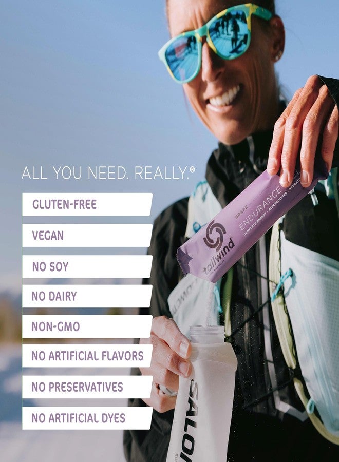 تايل ويند نيوتريشن مسحوق مزيج مشروب رياضي من Tailwind Nutrition Endurance Fuel، كربوهيدرات وإلكتروليت، خالٍ من الغلوتين، نباتي، بنكهة العنب، 50 حصة - Image 4