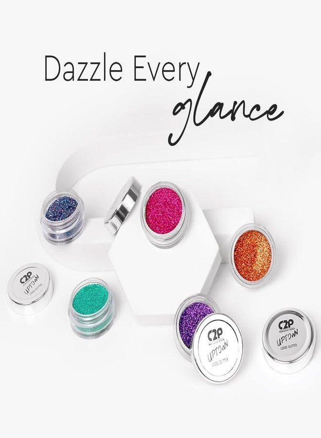 C2P PROFESSIONAL MAKEUP C2P Pro Uptown Glitter Eyeshadow for Face and Body | Loose Glitter for Eye Makeup - Perfect Shimmery Looks, 3g - Image 5