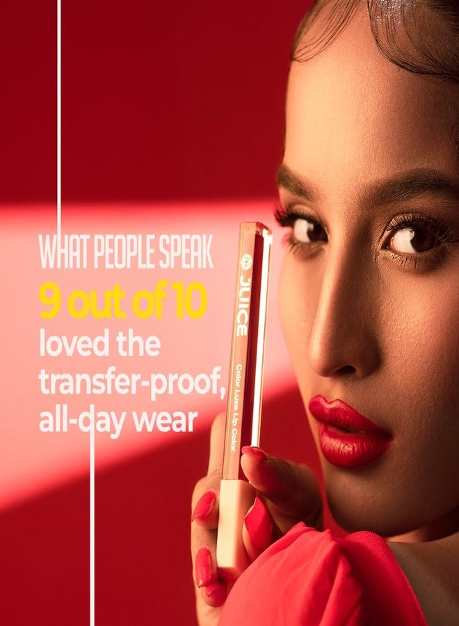 JUICE Matte Luxe Lipstick, Vitamin E Enriched, Smudge-Free With Bio Retinol, Moisturizing Lock Technology, Spf 15, Long-Lasting Red Head - M06 2.5 ml Pack Of 1 - Image 3