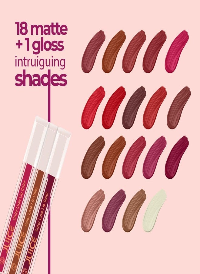 JUICE Matte Luxe Lipstick, Vitamin E Enriched, Smudge-Free With Bio Retinol, Moisturizing Lock Technology, Spf 15, Long-Lasting Red Head - M06 2.5 ml Pack Of 1 - Image 5