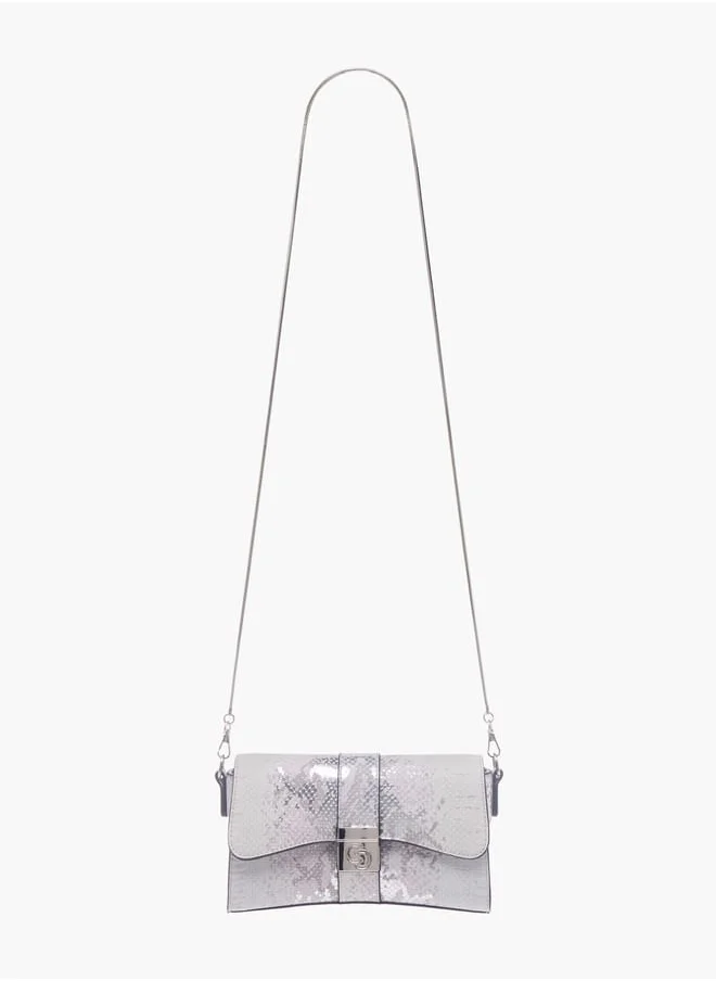 سيليست Women Solid Crossbody Bag with Button Closure and Chain Strap